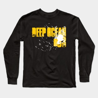 Deep Ocean Retro Abstract Creative Design Long Sleeve T-Shirt